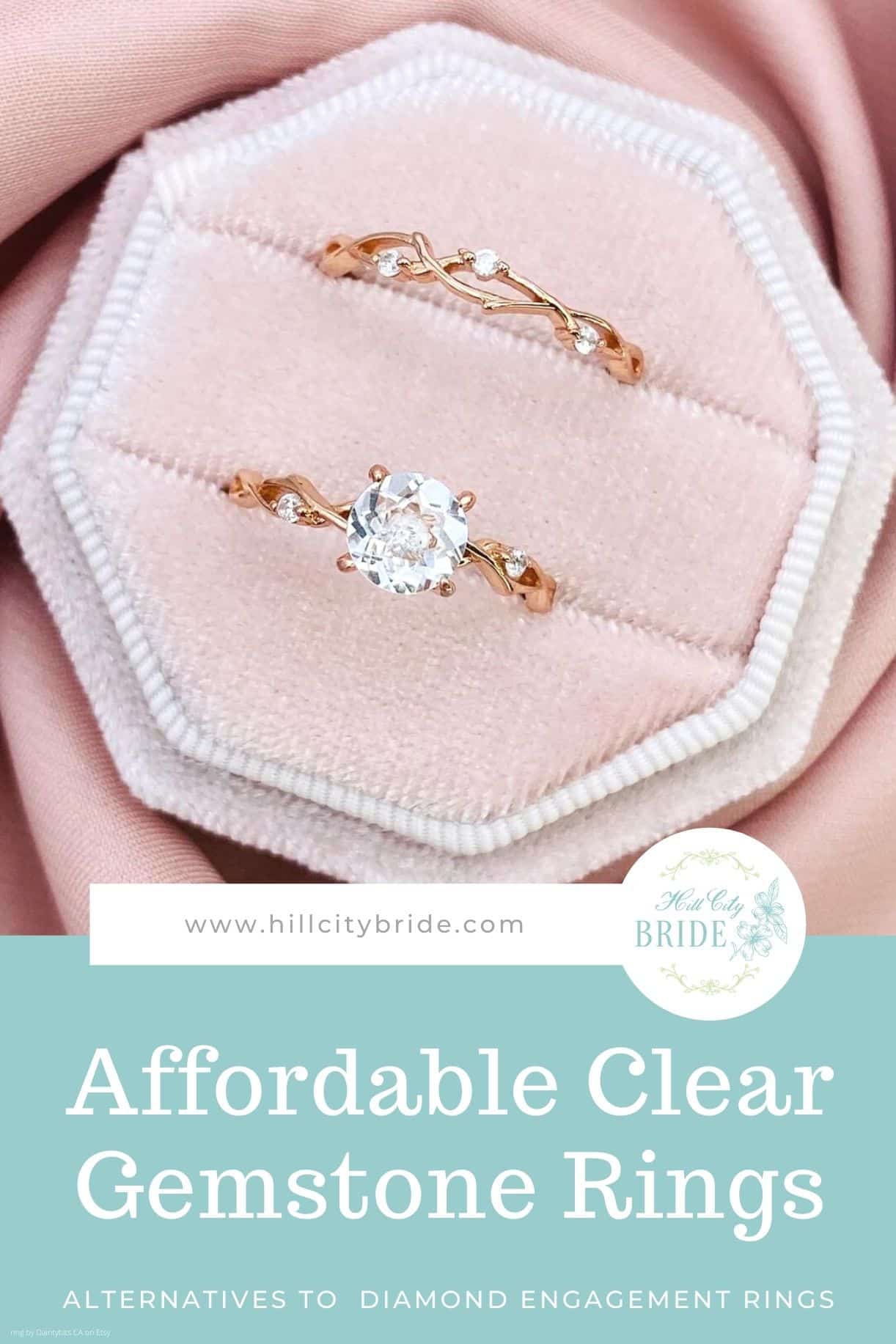 4 Clear Gemstone Engagement Rings Are Affordable Diamond Alternatives