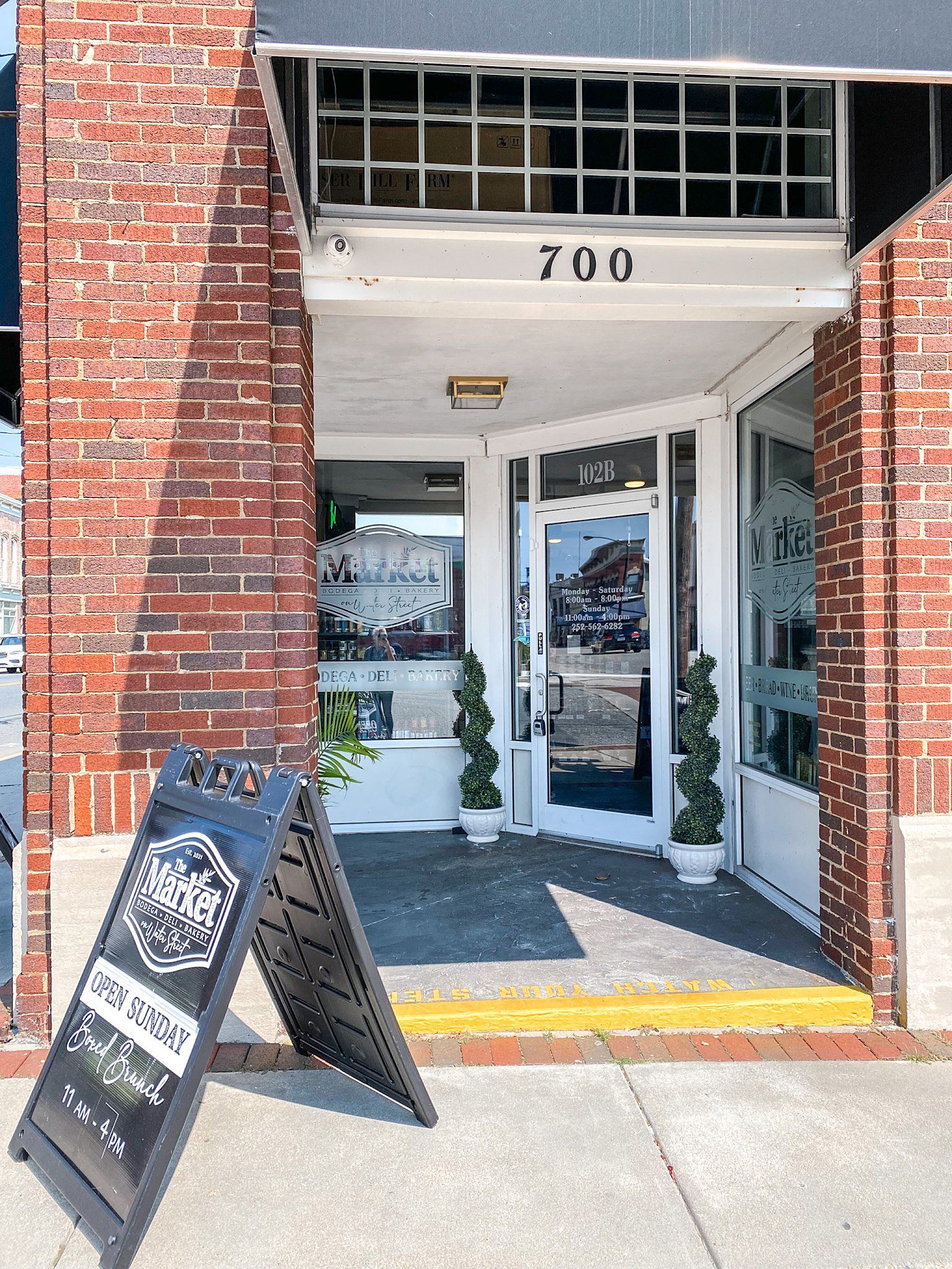 Le marché sur la rue Water NC